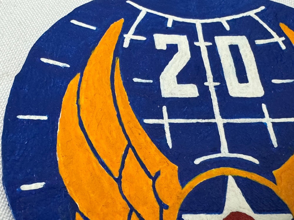 WW2 20th Air Force Painted Leather Patch
