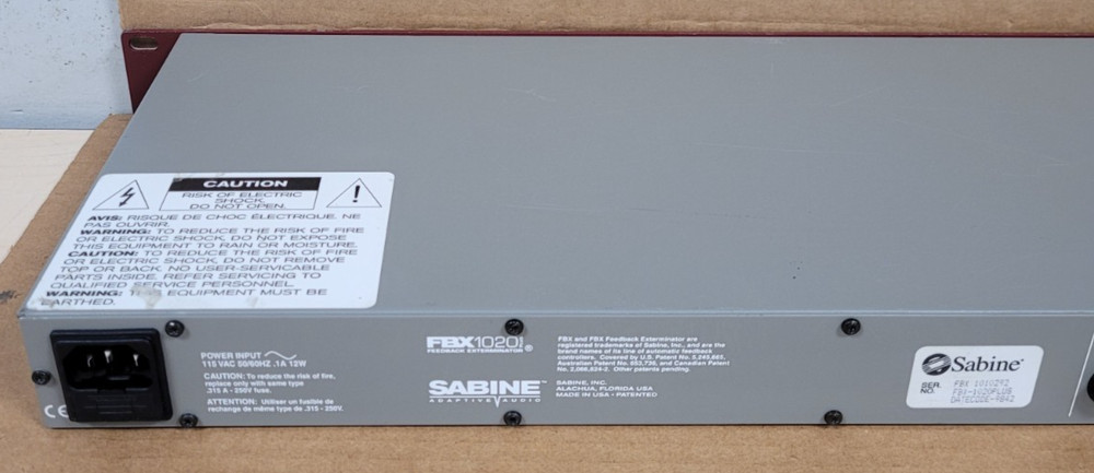 Sabine FBX 1020 Plus Feedback Exterminator (TESTED)