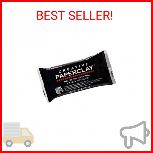 Creative Paperclay for Modeling Compound, 4-Ounce (113g), White