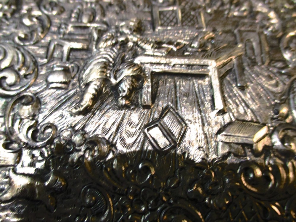 Antique Continental Silver Plated Repose Box