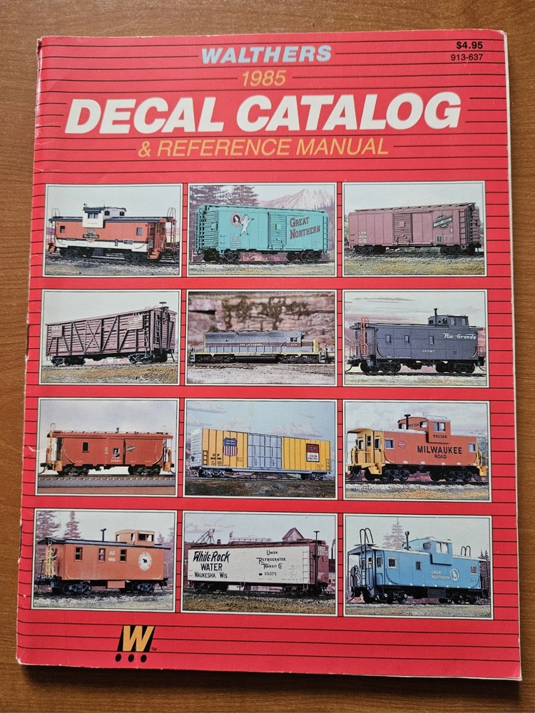 1985 WALTHERS MODEL TRAIN DECAL CATALOG AND REFERENCE MANUAL