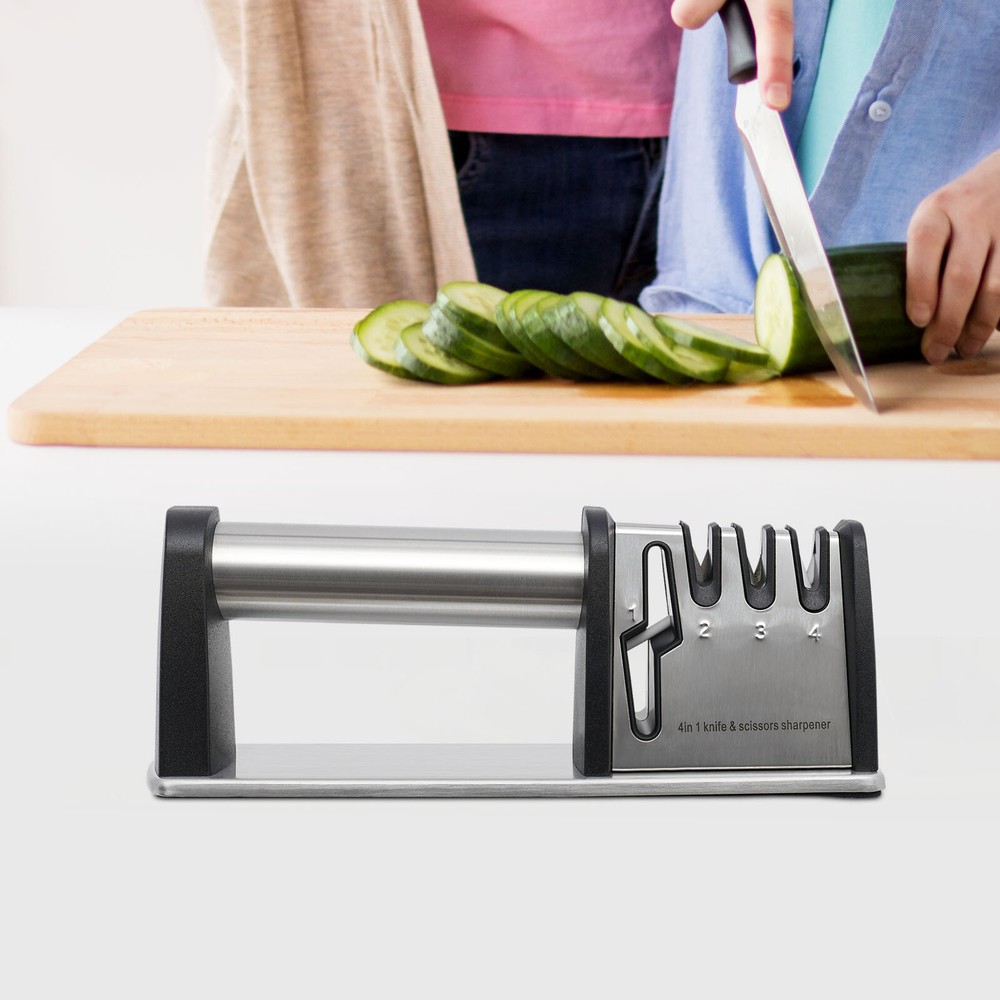4 Stage Knife Sharpener Professional Ceramic Tungsten Kitchen Sharpening Tool