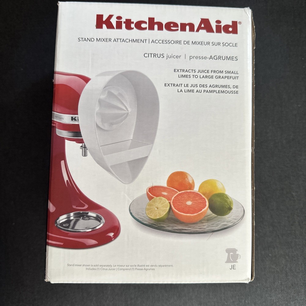 KitchenAid JE Citrus Juicer Stand Mixer Attachment White Plastic Complete