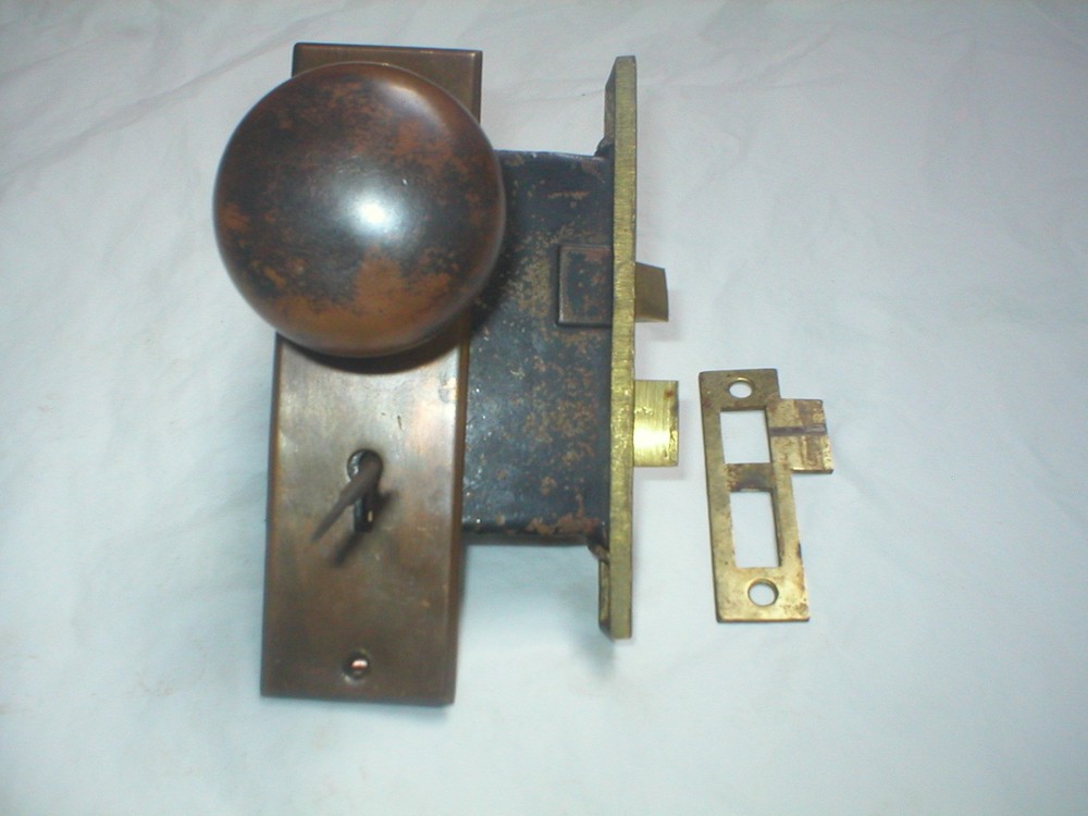 Antique Craftsman Era Solid Brass Door Hardware