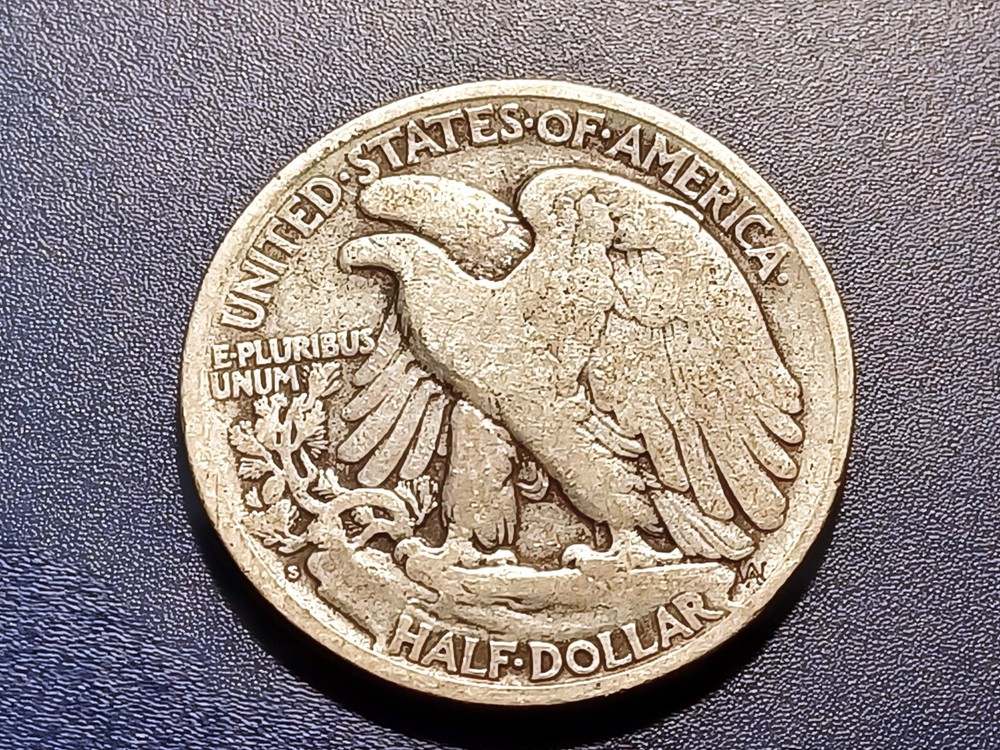 Fine 1921-S Walking Liberty Half Dollar