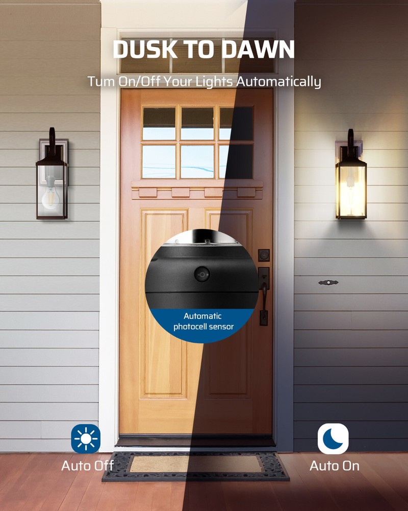 DEWENWILS Dusk to Dawn Light Bulb Sockets, E26 Light Sensor Socket, Light Socket