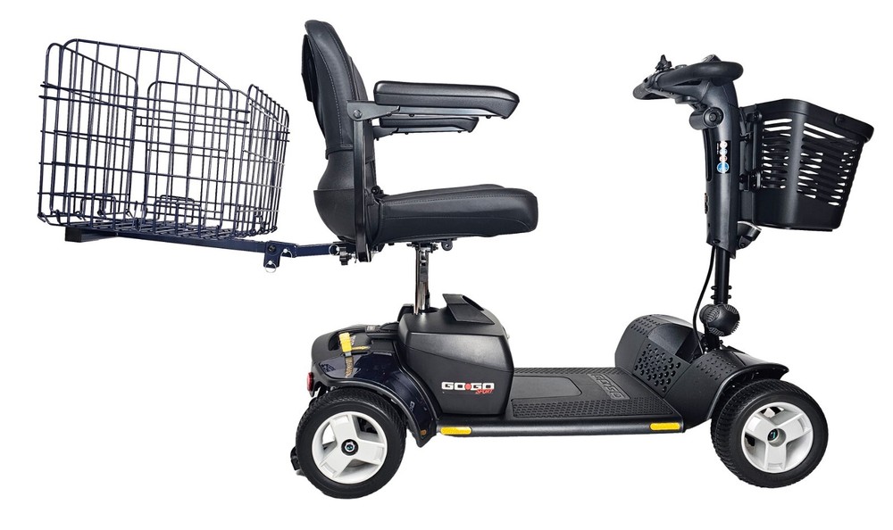 Foldable Folding Scooter Rear Basket for Pride Mobility Scooters: BLUE
