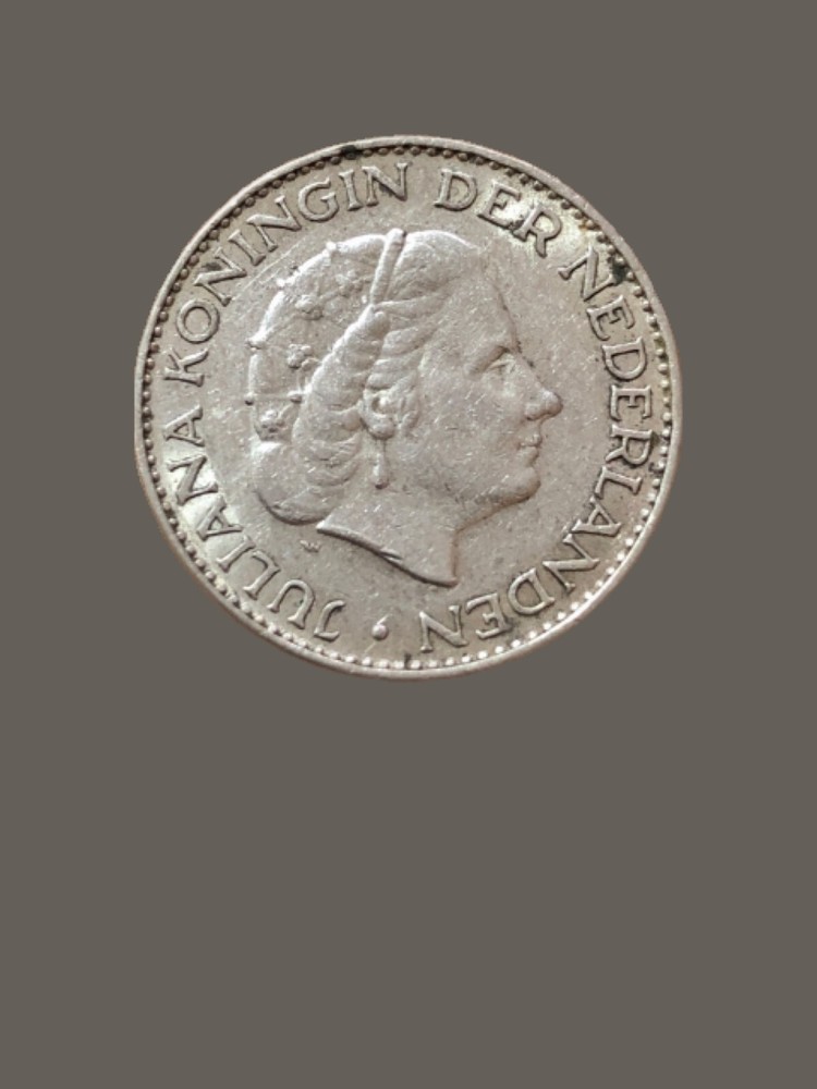 1964 Netherlands 1 Gulden Silver Coin - XF (Extra Fine)
