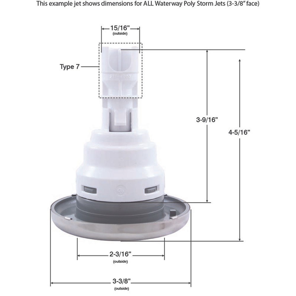 Jet Intl, WW Poly Storm, 3-3/8"fd, Dir, Text Scal, Sterling Silver