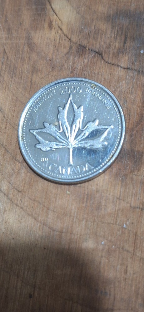 2000 Canada Maple Leaf 25 Cents Proof Coin AU