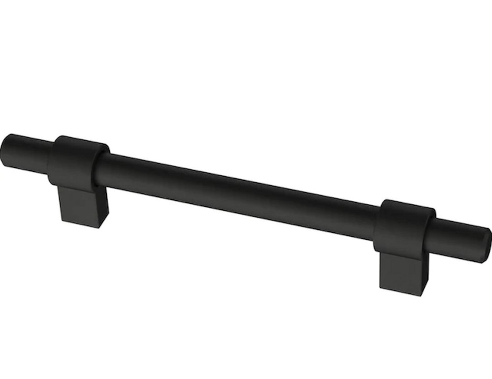 (12 Pack) 1-3/8" - 6-5/16" Wrapped  Adjusta Pull Flat Black