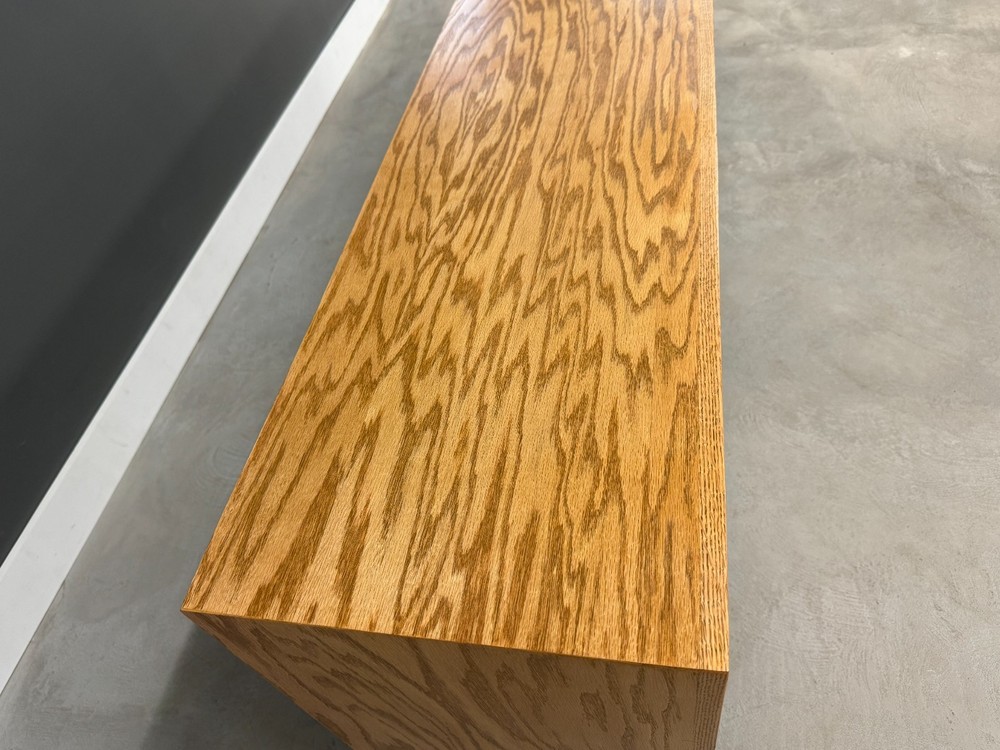 Refinished Oak 96” Sideboard Credenza