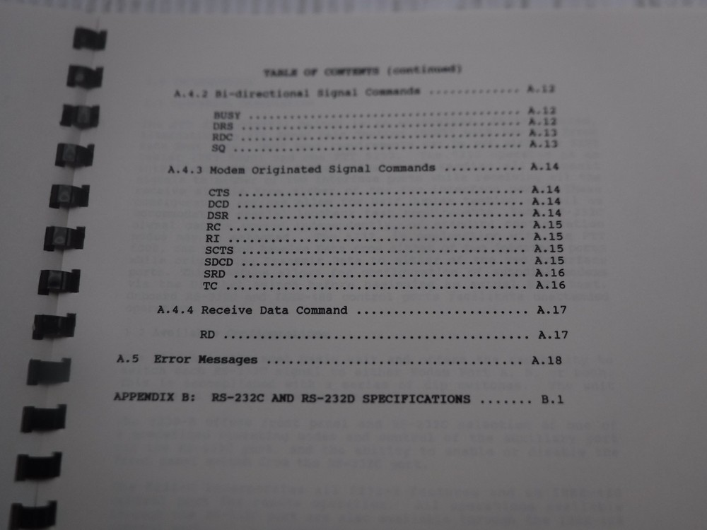 Processing Telecom Technologies PTT 5232 Digital Switch Operations Manual RS-232