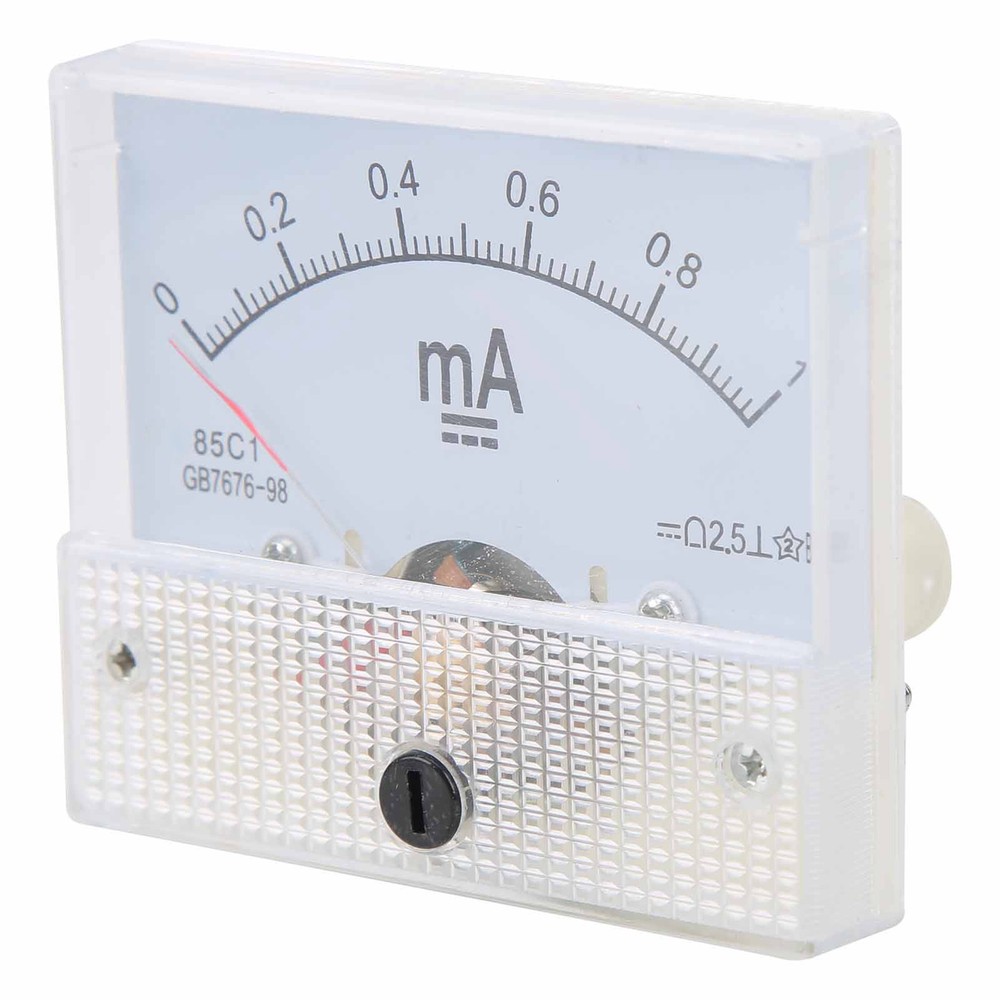 85C1 DC 0~1MA Pointer DC Ammeter Current Measuring Meter Pointer DC Ammeter