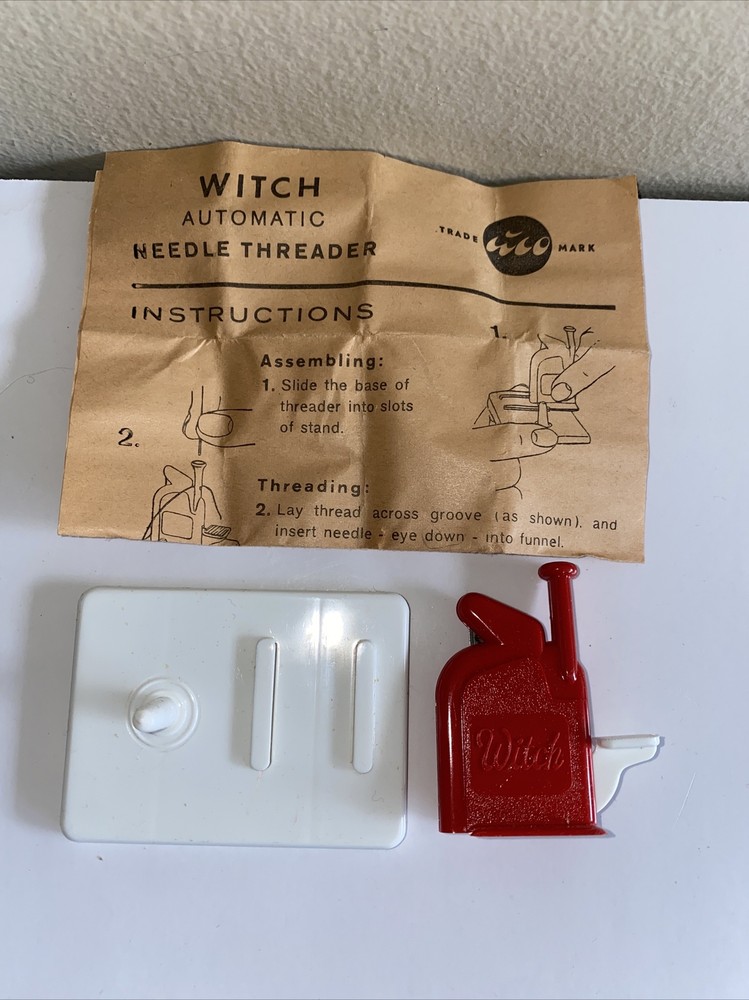 Vintage WITCH NEEDLE THREADER Original Box made in West Germany