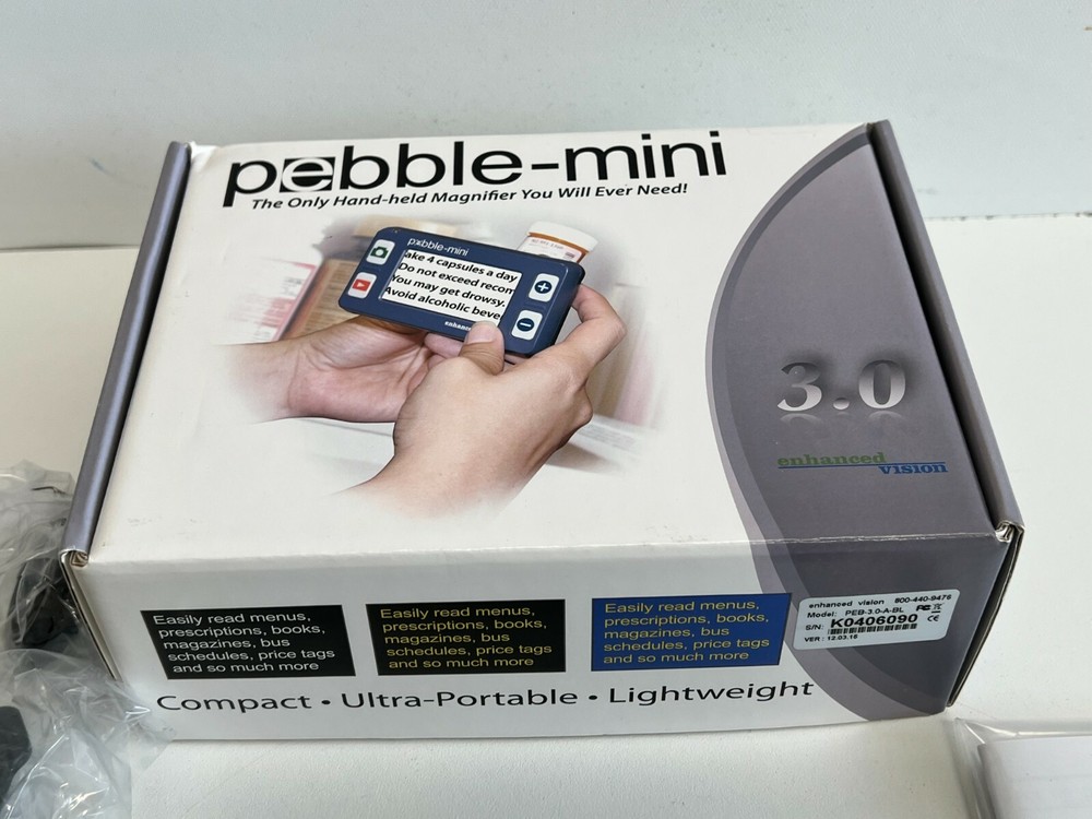PP26: Enhanced Vision Pebble-Mini Enhanced Vision Magnifier Electronic Handheld