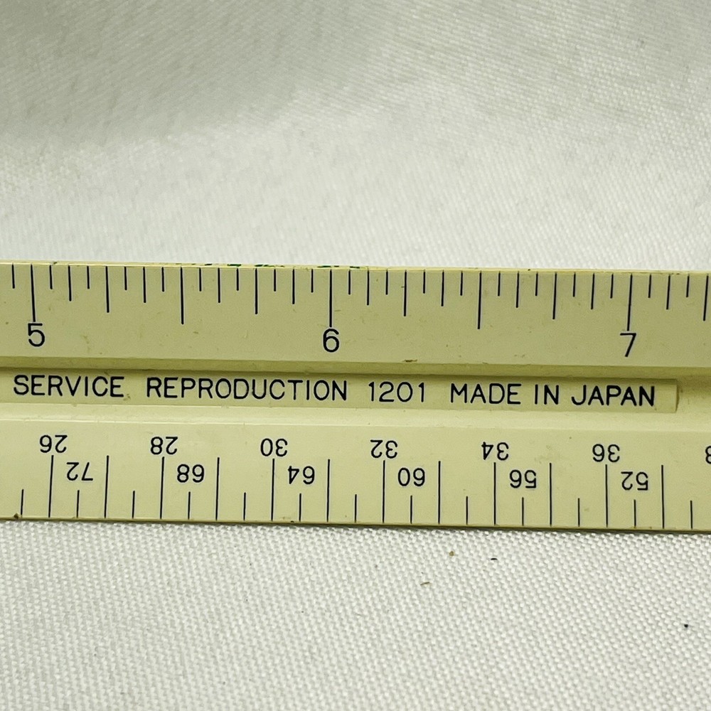 Triangular Architect Drafting Service Ruler #1201 Made In Japan Vintage