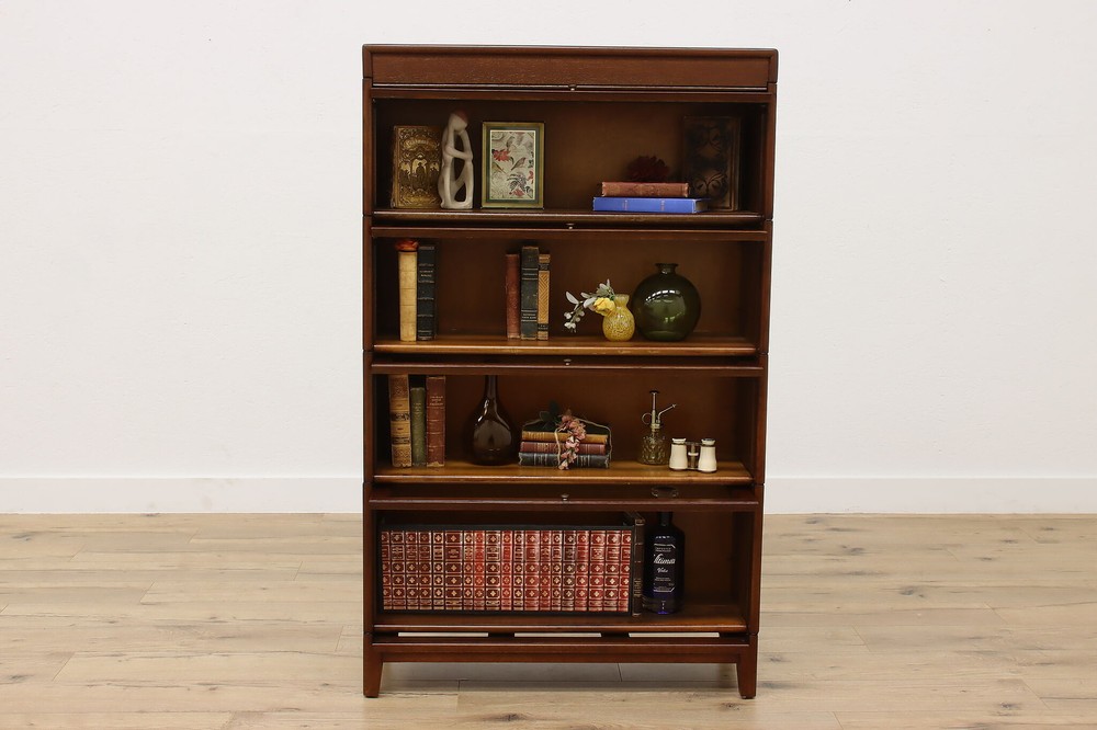 Gunn Antique 4 Stack Oak Lawyer Bookcase #50808