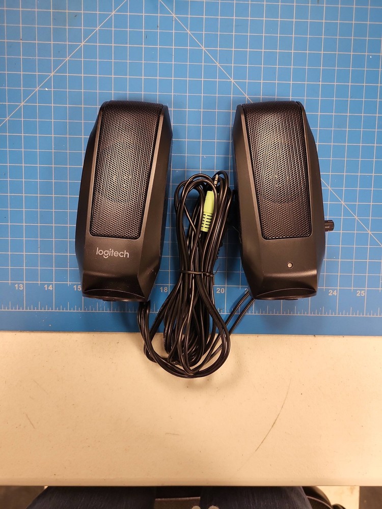 Logitech S120 PC Speakers Black Stereo 3.5mm Input Volume Control Compact Design