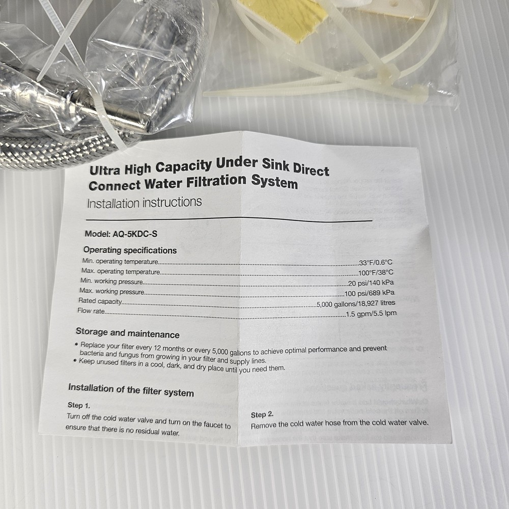 AQUA CREST AQ-5KDC Under Sink Water Filtration System