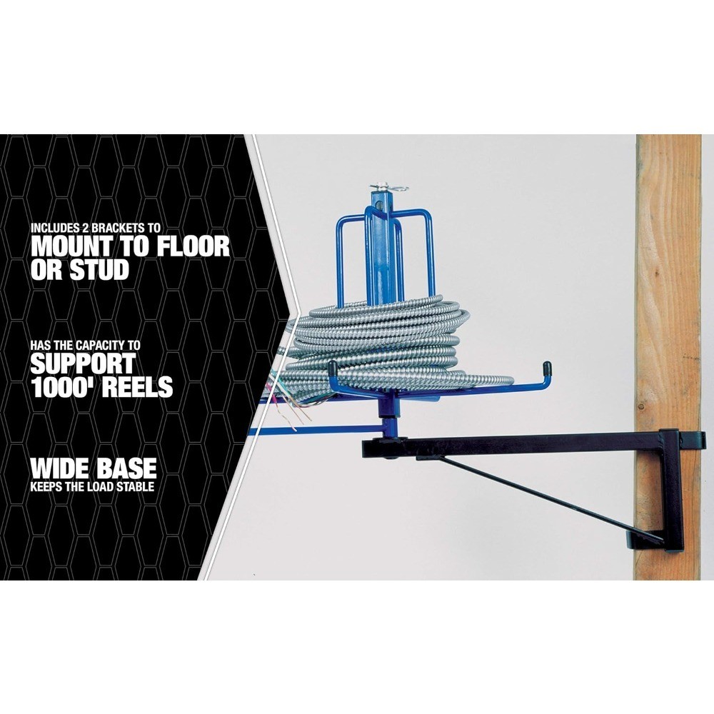 Wire Smart Cable Dispenser Floor or Stud Mounted Organizer for Efficient Storage