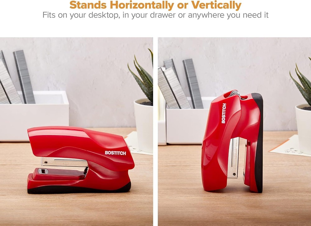 Bostitch Office Heavy Duty 40 Sheet Stapler with Red, Compact, Value Pack