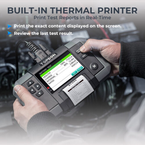 TOPDON BT600 Battery Tester Color Screen Display Professional-Level Testing Tool