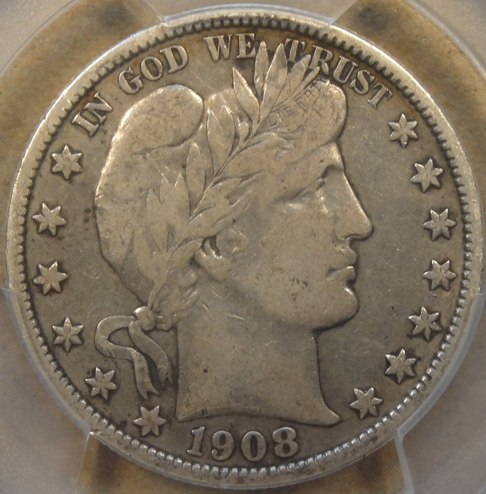 1908-O Barber Half Dollar 50c PCGS Certified VF25