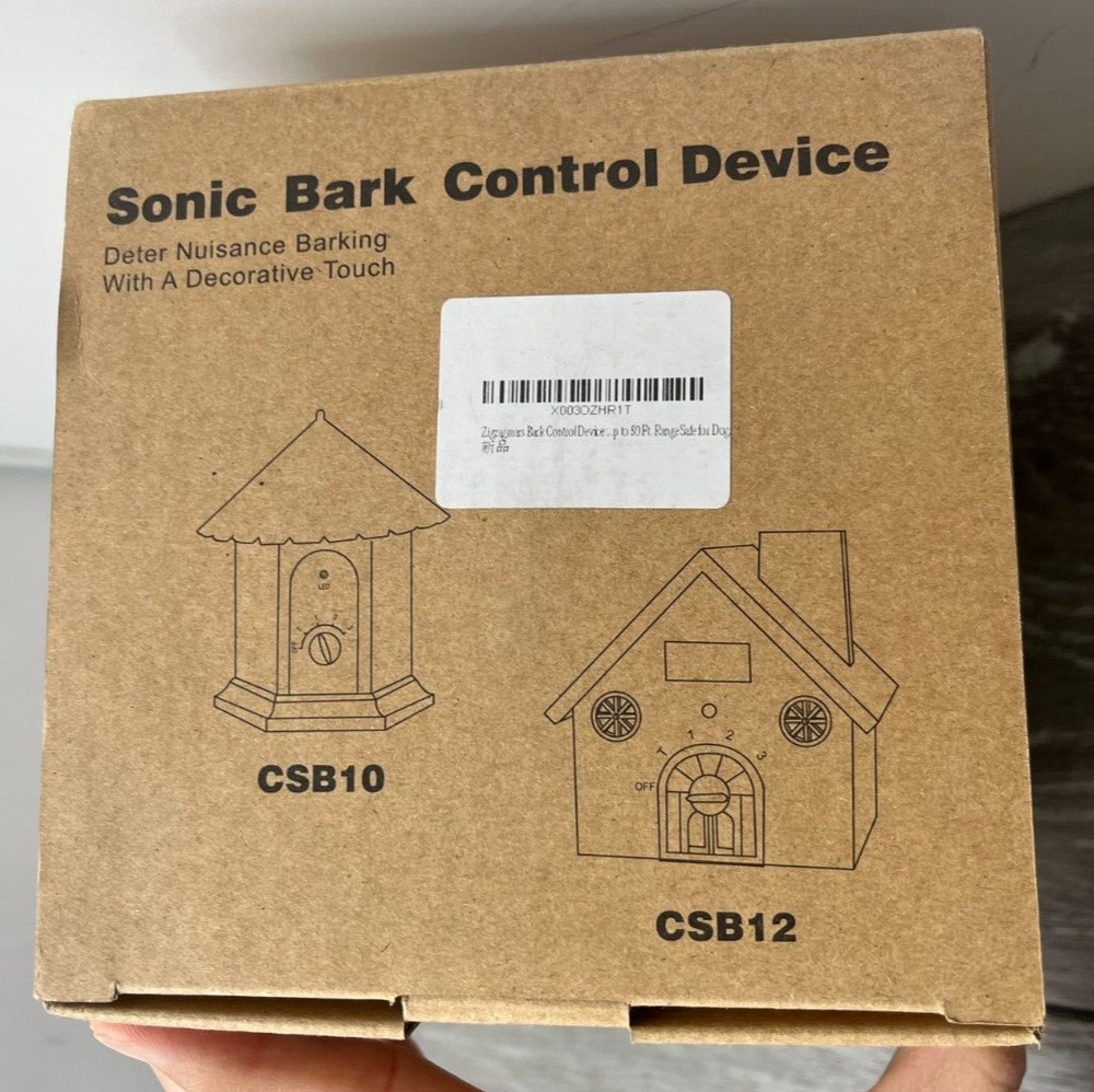 CSB10 / CSB12 Outdoor Sonic Bark Control Device, 50 FT Range, Assorted Design