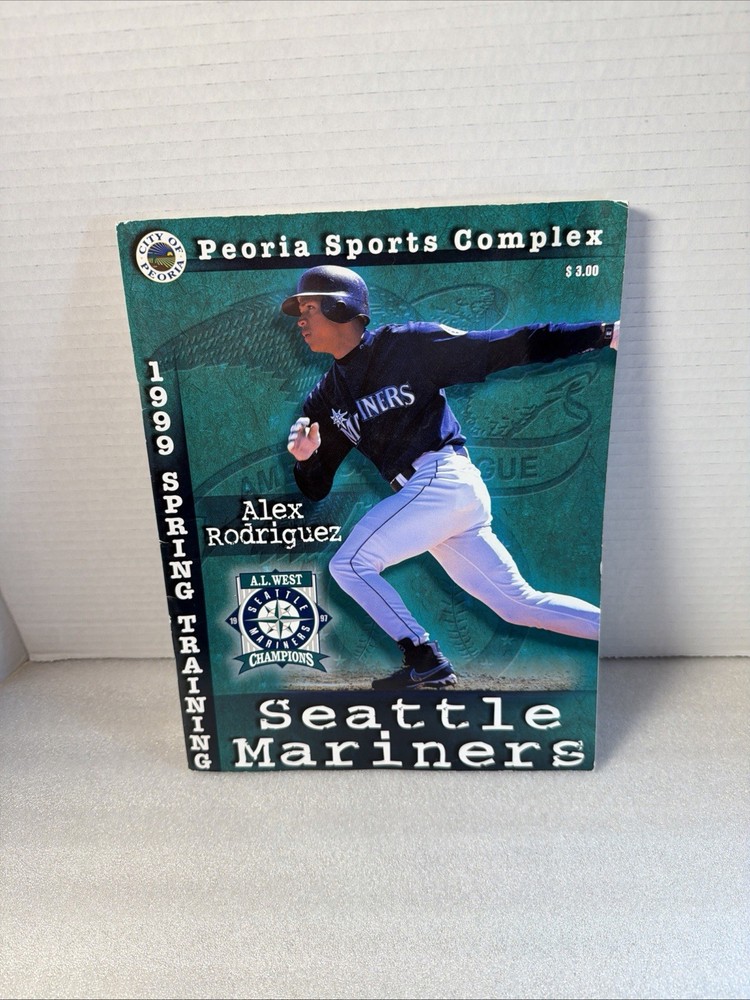 1999 Seattle Mariners Spring Training Program Magazine Alex Rodriguez Peoria, AZ