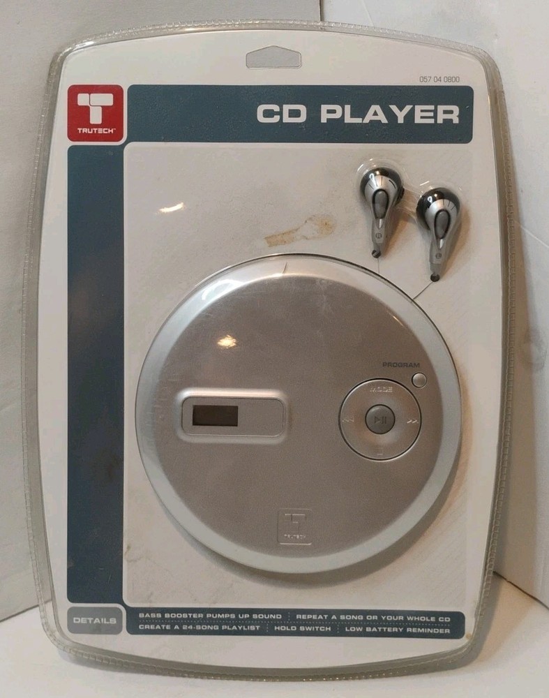 2005 TruTech Portable CD Player. Model T100-CD NEW, UNOPENED