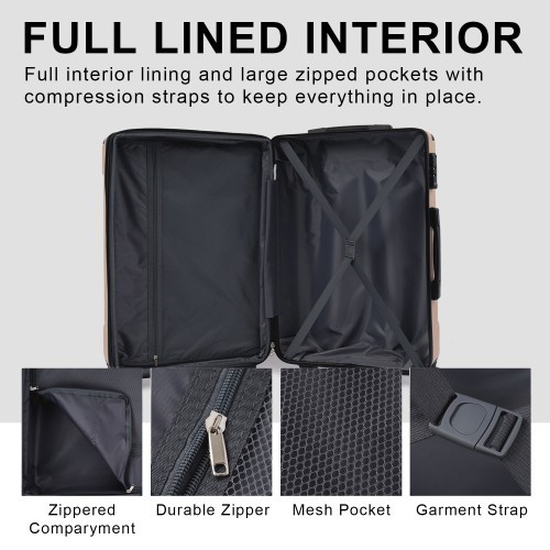suitcase Hard-shell suitcase with dual swivel wheels and ABS coating