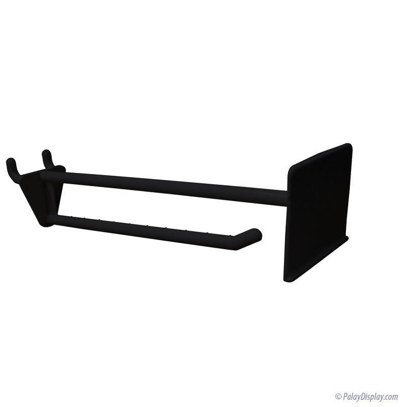 8" Nylon Slatwall & Pegboard Scanning Hook Peg Black