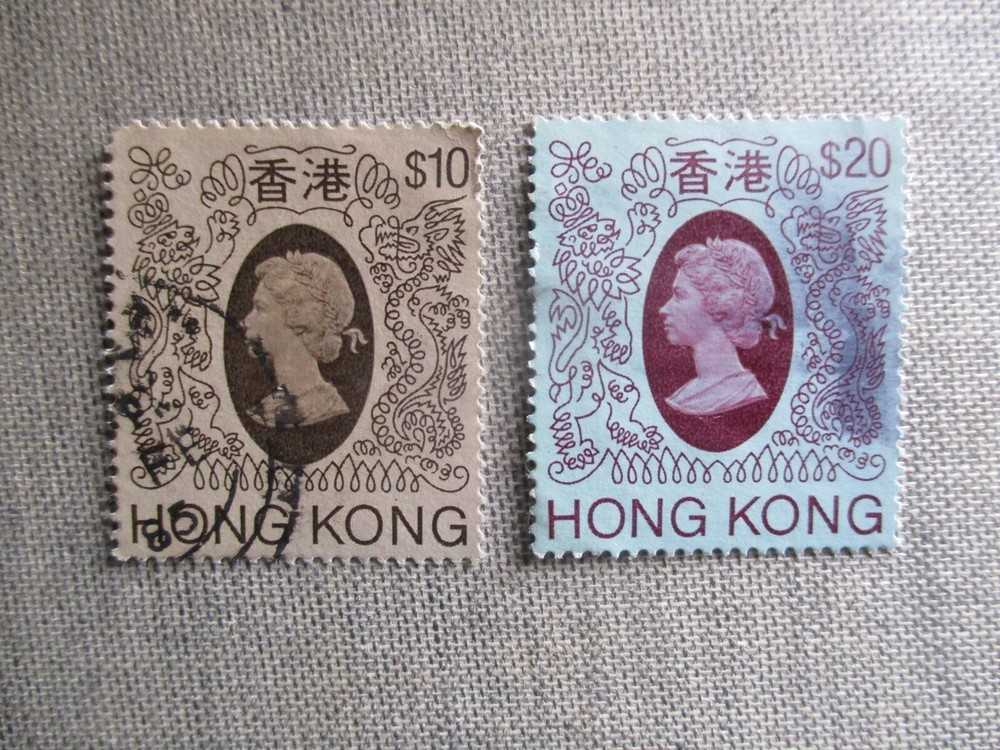 Hong Kong, Scott# 401a, 402a, used