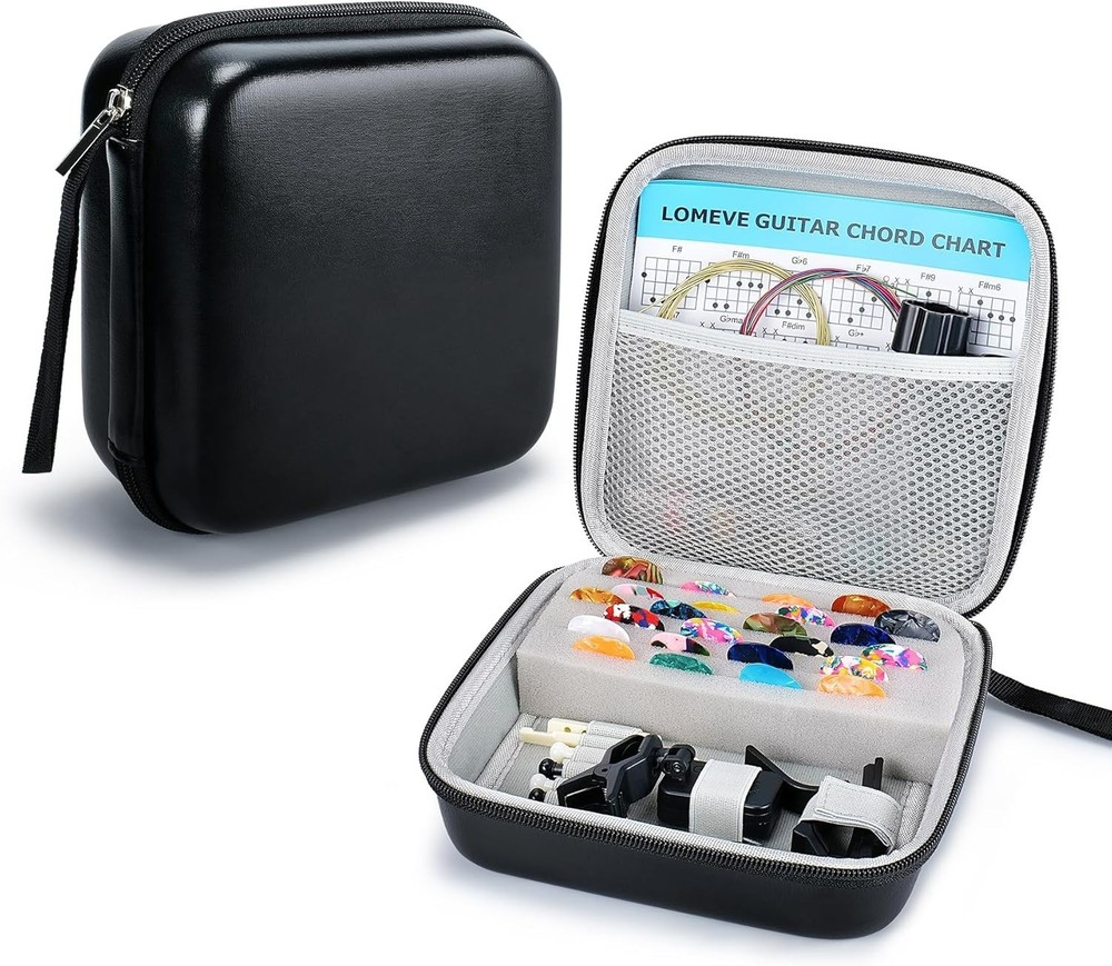 85PCS Guitar Accessories Kit Holder Case Include Acoustic Strings, Tuner, Cap...