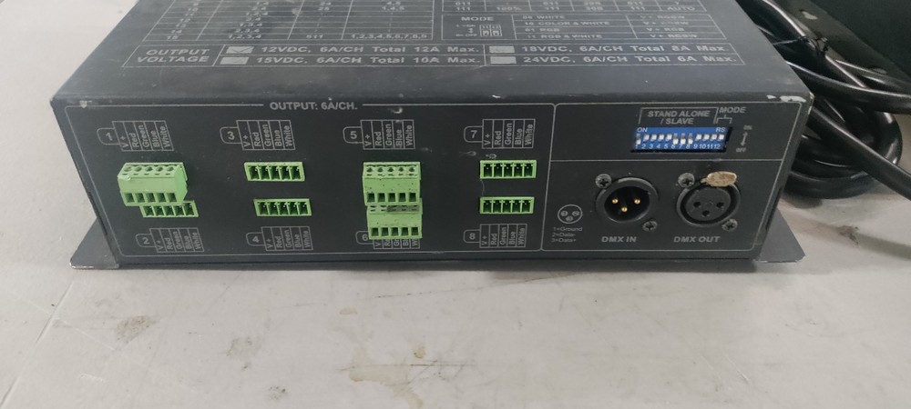 Elation ELAR- DRIVER-8. Lighting Controller Power on Tested