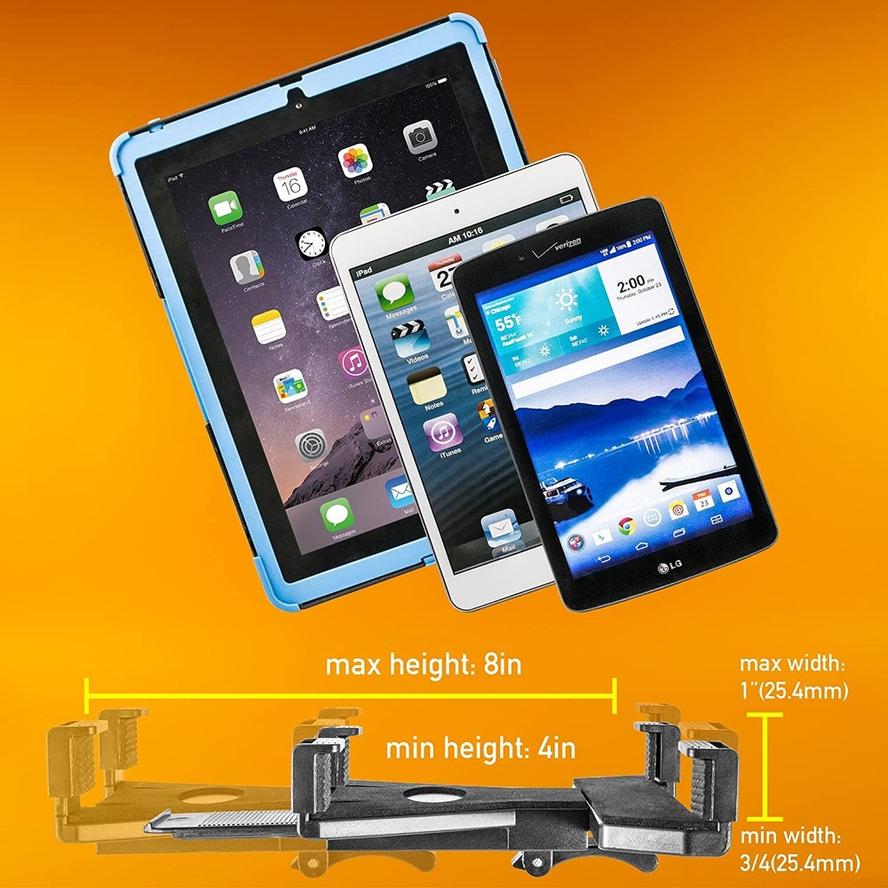 iBOLT TabDock DynaMount 360 AMPS w/ 6” Arm Drill Base Mount for 7-10" Tablets