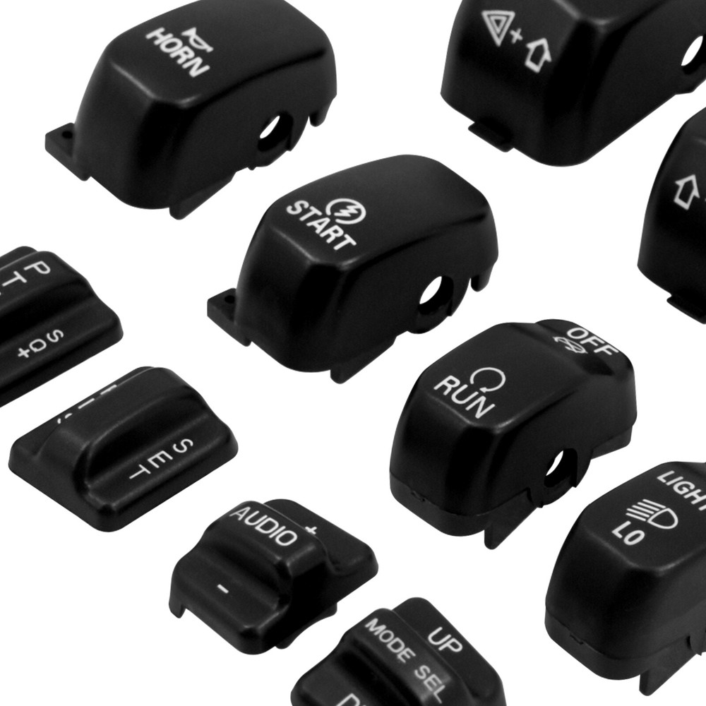 Black 10x Replacement Switch Button Cap For Harley Touring Softail Dyna 96-2013