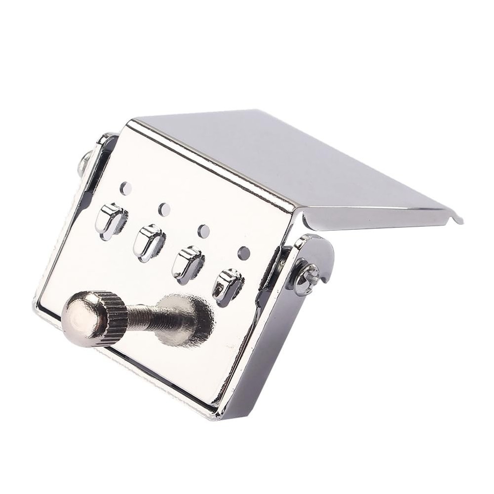 Silver Alloy Banjo Tailpiece 4 String Easy Install Durable Replacement Part