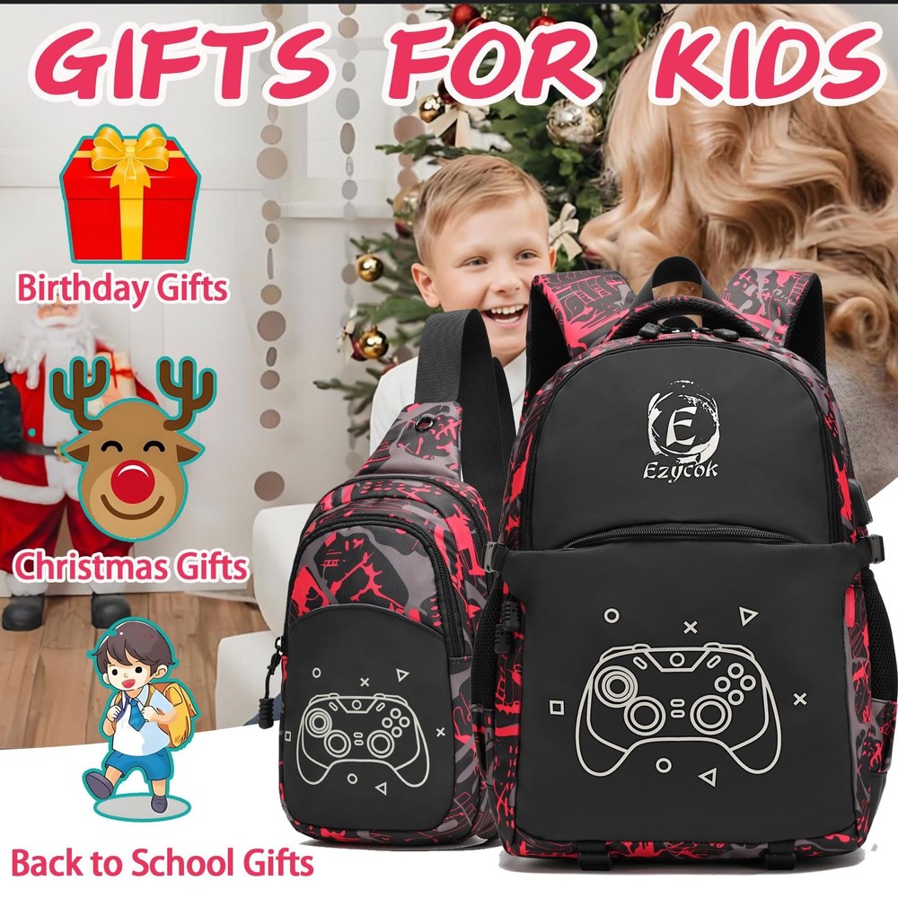 Boys Backpack, Anime Luminous Backpack Backpack Kindergarten Elementary Middl...