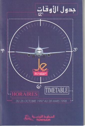 Tunisair timetable 1997/10/26
