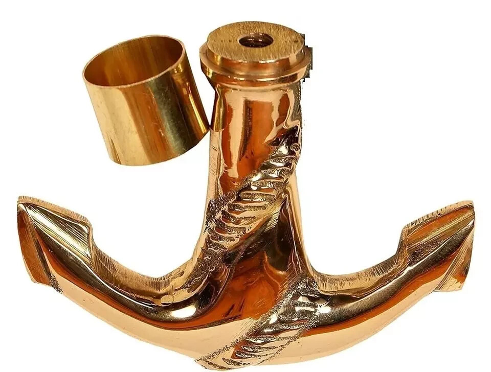 Nautical Solid Brass Anchor Walking Stick Handle anchor head Cane Handle