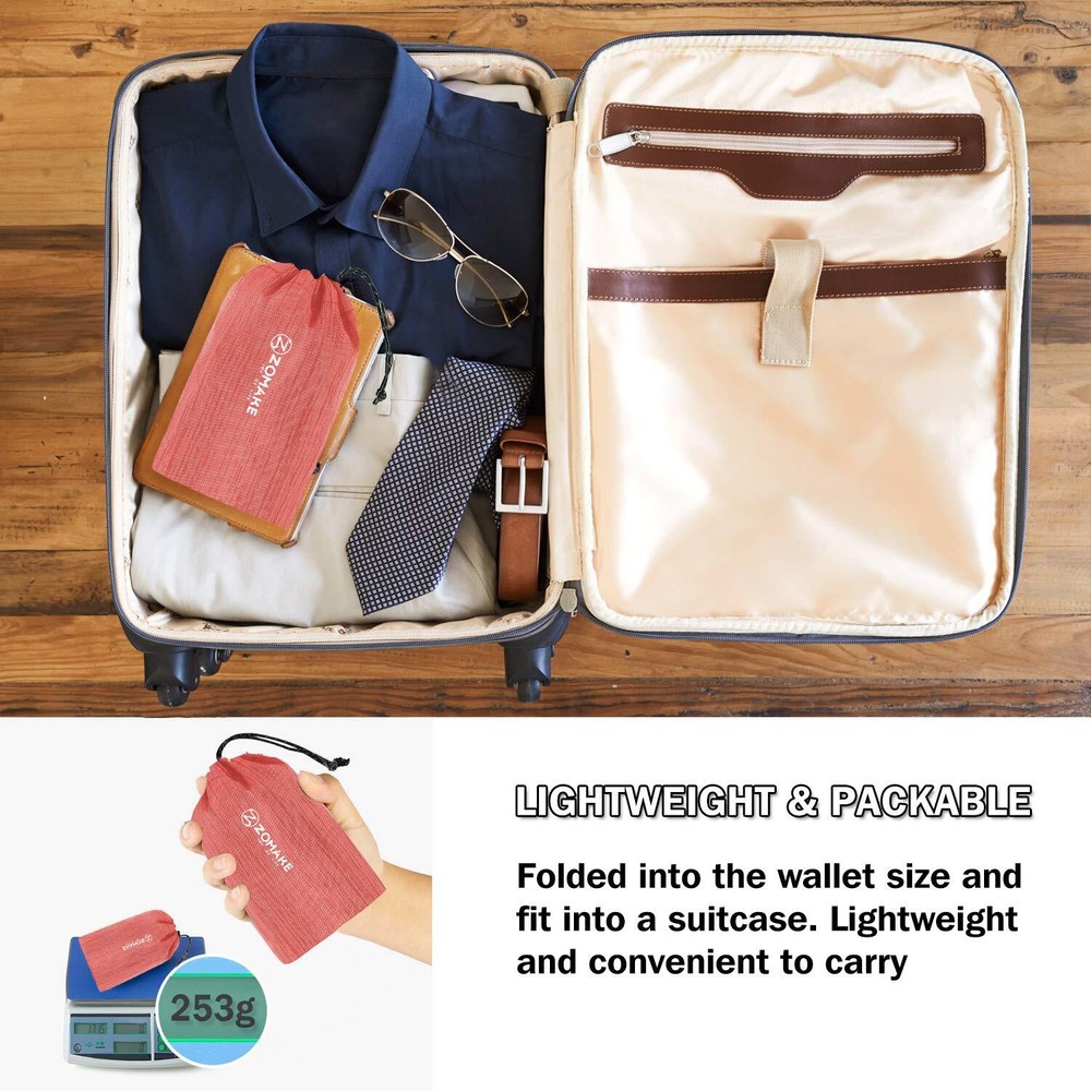 Ultra Lightweight Packable Backpack 18L Foldable Water Resistant Red