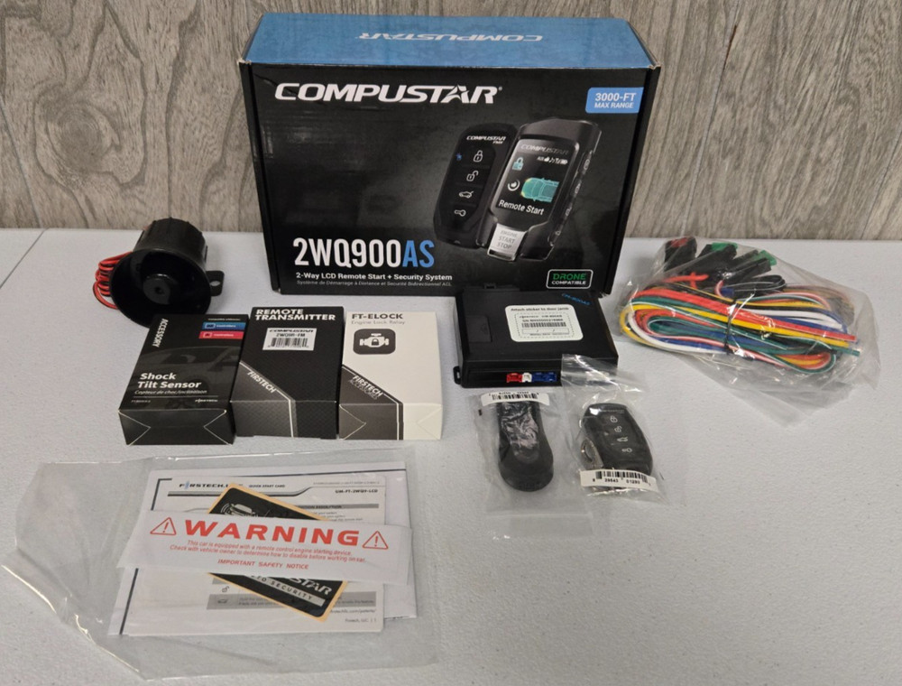 Compustar CS2WQ900-AS 2-Way LCD 3000-FT Max Range Remote Start + Security System