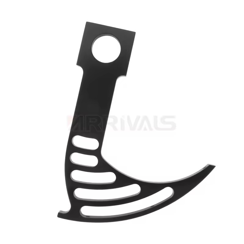 Universal Motorcycle Side Mount License Number Plate Bracket – Black