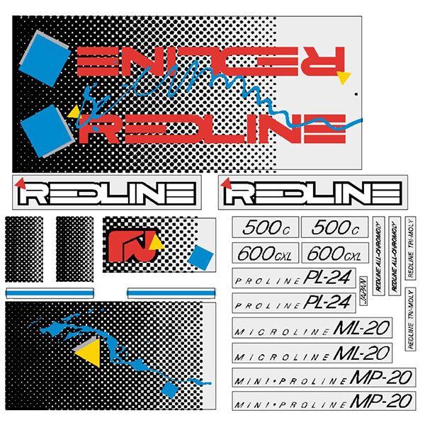 1986 Redline - PL-24 for white frame Decal set