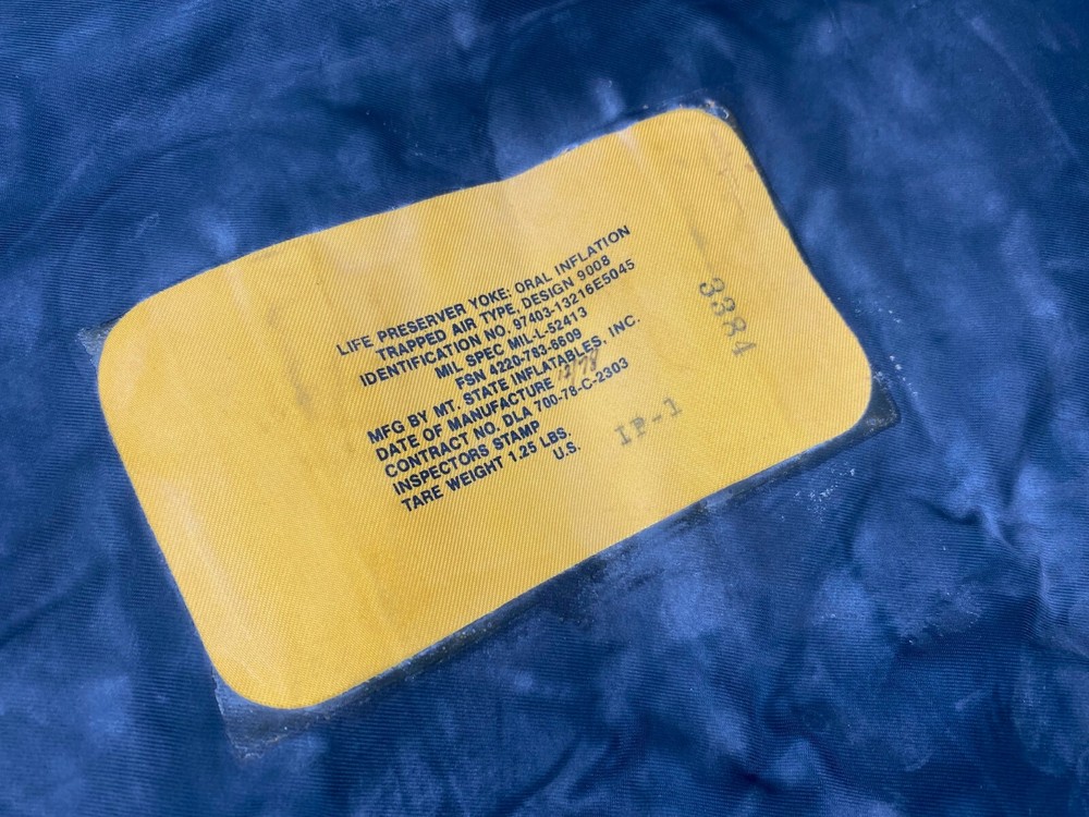 Aviation Life Preserver Yoke, 1 only