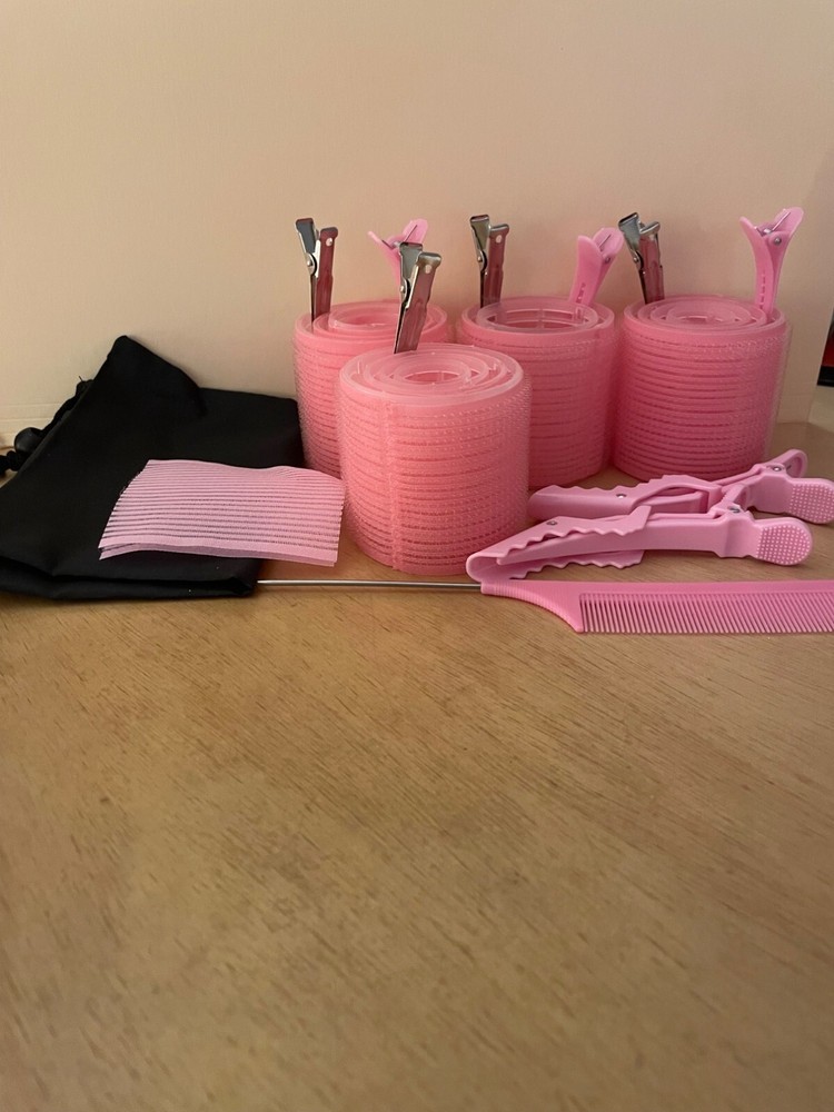 New Women’s 28pc Pink Curlers Set approx 2.5”