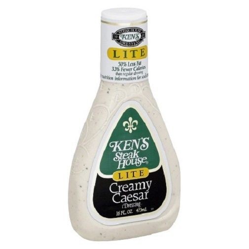 Ken's Steak House Lite Creamy Caesar Dressing 2 Bottle Pack