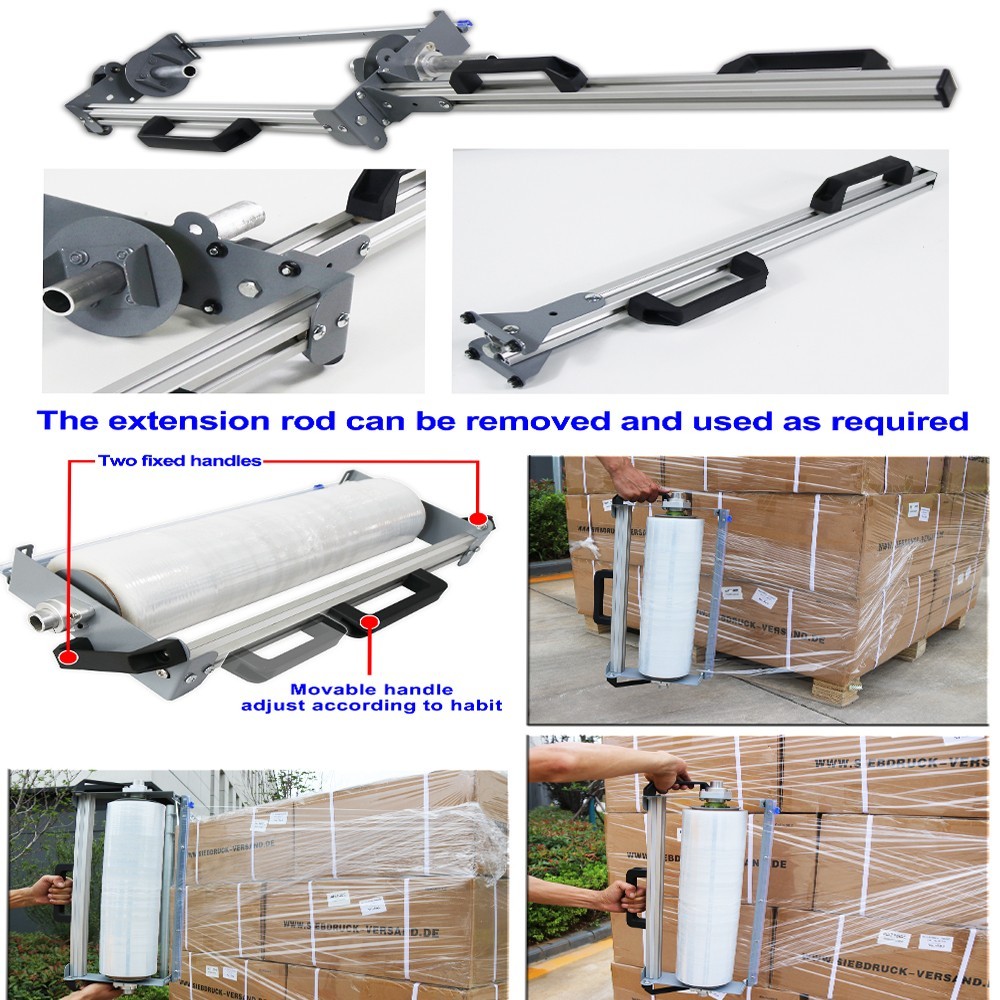 Hand-held Stretch Film Packer with Cutter Heightening Type Tool Adjustable